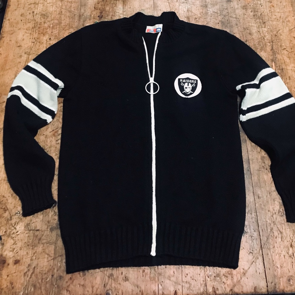 Vintage Wool Acrylic Raiders Sweater Size small